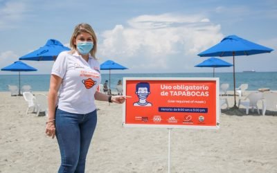 Exitosa primera jornada de reapertura de playas en Santa Marta