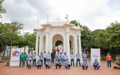 Alianza entre Distrito y empresarios en torno a la restauración del parque de Los Novios