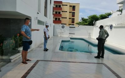 Piscinas y parques acuáticos también son controlados durante la emergencia del Covid 19