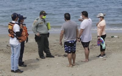 En operativo articulado de Indetur , Policía de Turismo y Armada Nacional