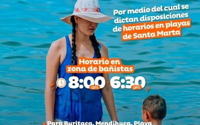 Distrito anuncia nuevo horario para zona de bañistas en playas