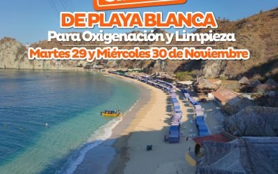 Playa Blanca tendrá cierre temporal este 29 y 30 de noviembre por oxigenación y limpieza